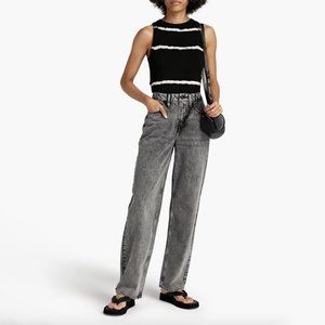NWT GOOD AMERICAN Good '90s bleached high-rise straight-leg jeans